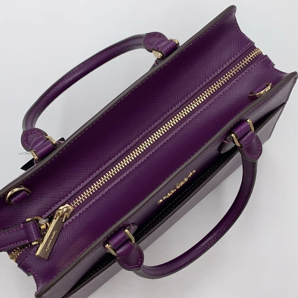 Kate Spade Madison Saffiano Leather Medium Satchel
COLOR:
Ripe Plum 
NWT_9